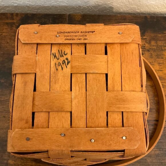 Longaberger Vintage Holiday Easter Egg Liner With Plastic Protector Basket 1992 - Picture 7 of 7